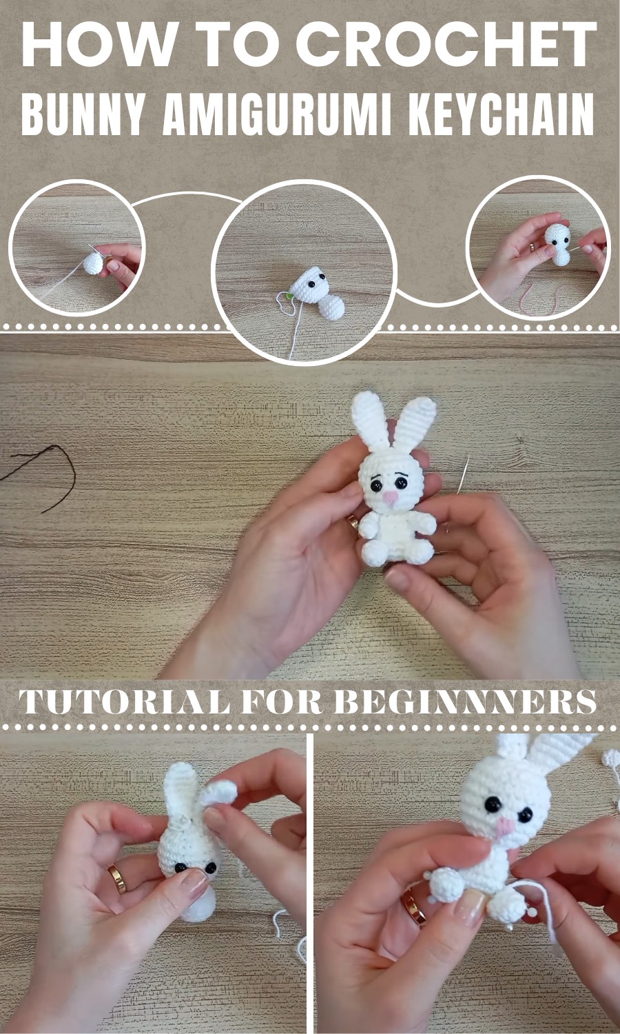 Bunny Amigurumi keychain