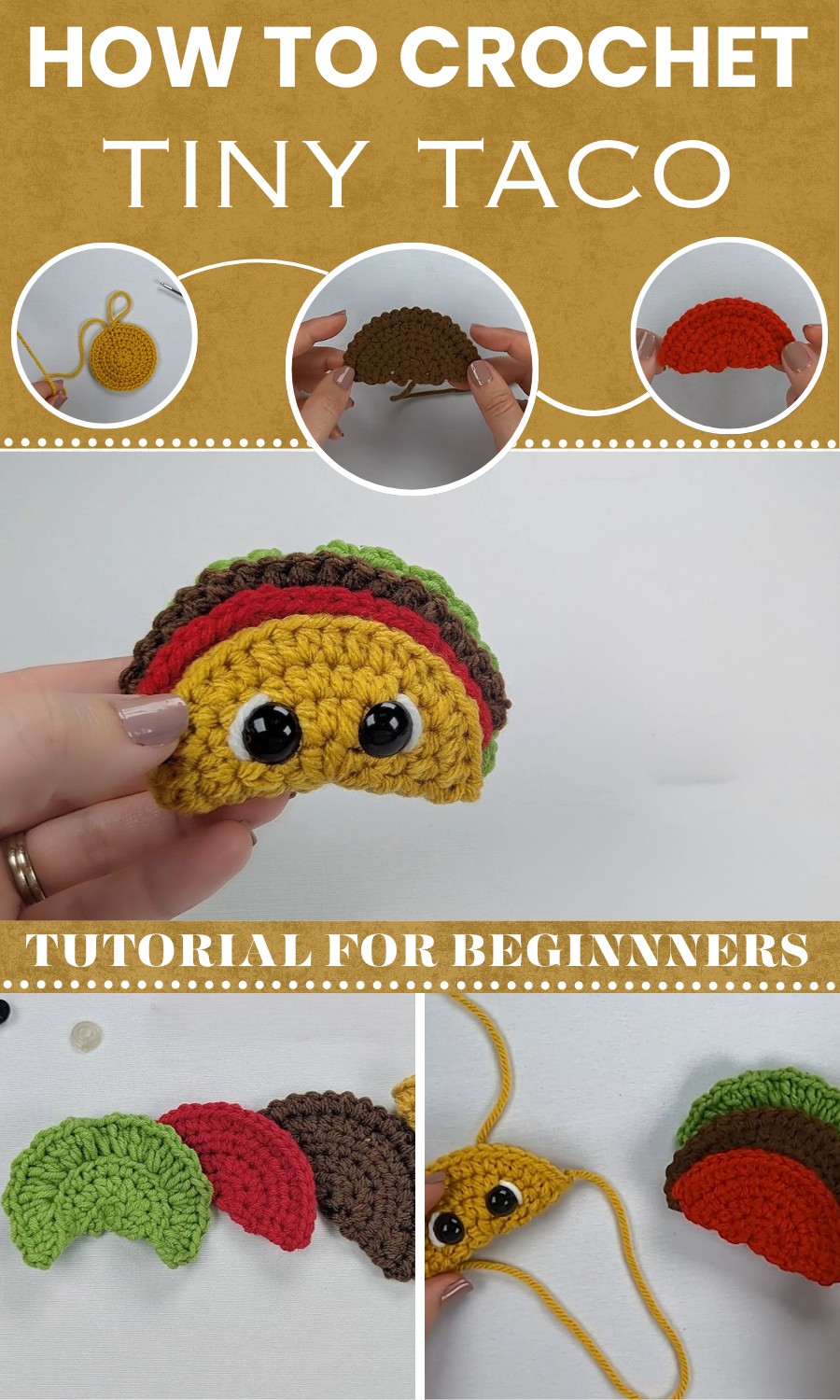 How to Crochet a Tiny Taco