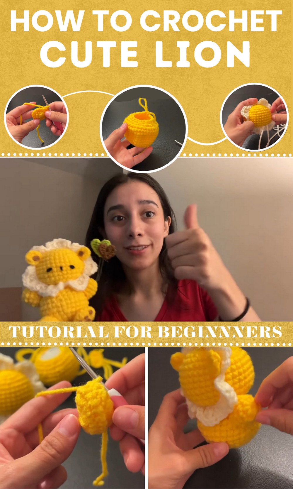 how to crochet a lion