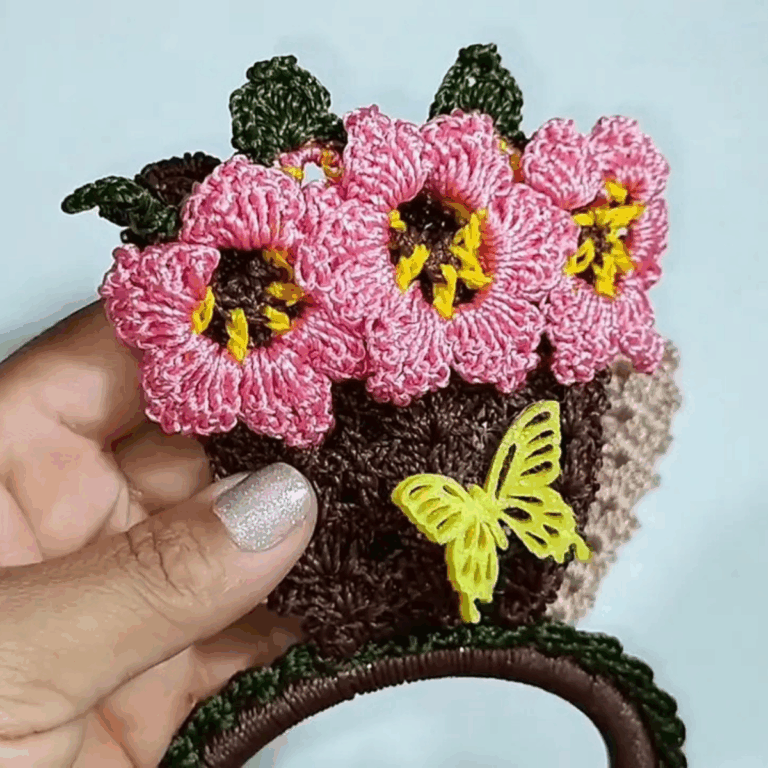 Chic Crochet Dish Towel Basket Pattern For Kitchen Bliss