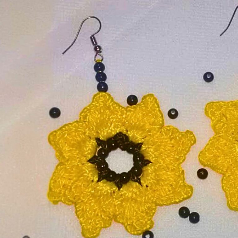 Sunflower Earring Crochet Pattern to Lift Your Look