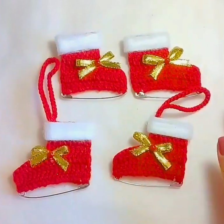 Enchanting Crochet Decorative Christmas Boot with Handmade Joy