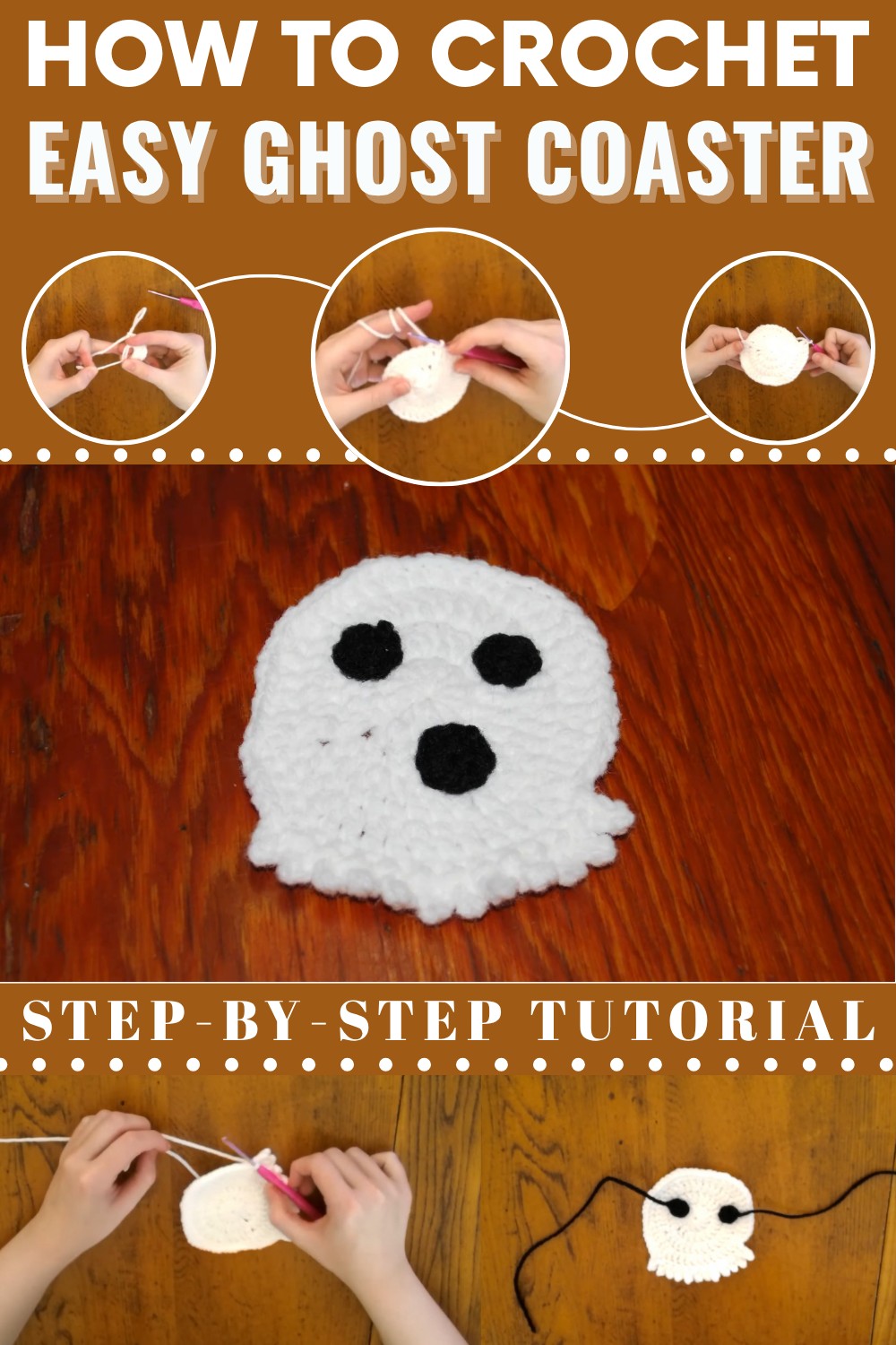 Crochet Ghost Coaster