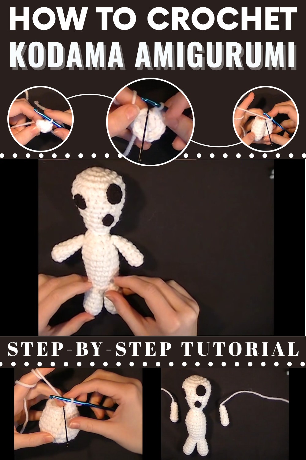 Crochet Kodama Amigurumi