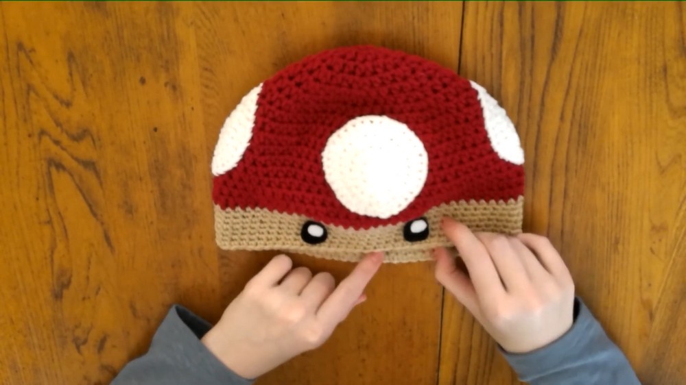 Crochet Mario Mushroom Hat