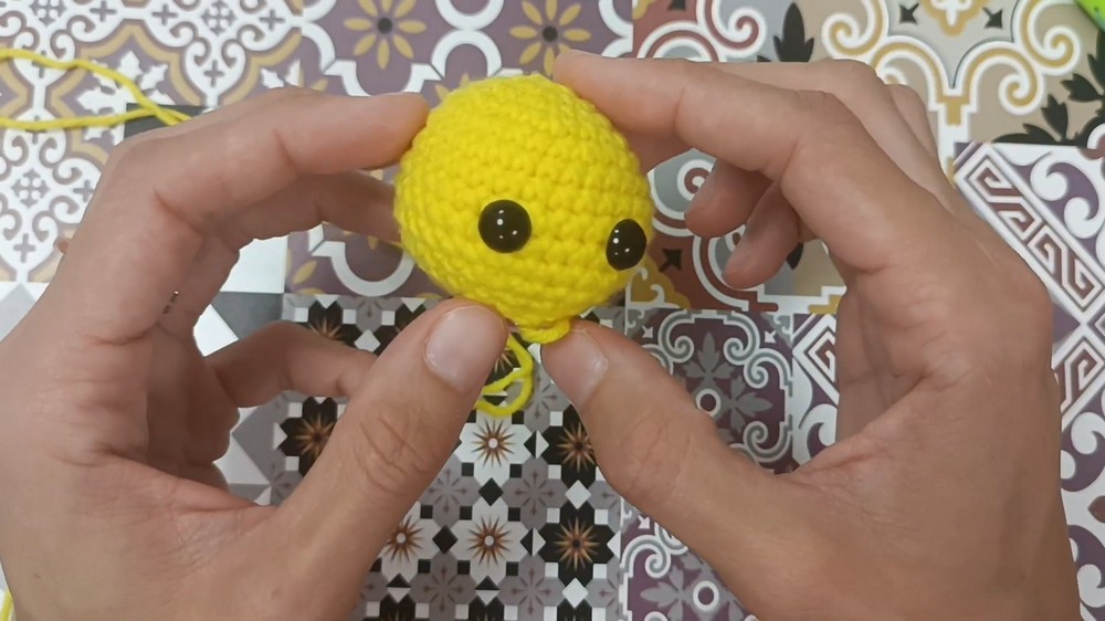 Crochet Chick Keychain