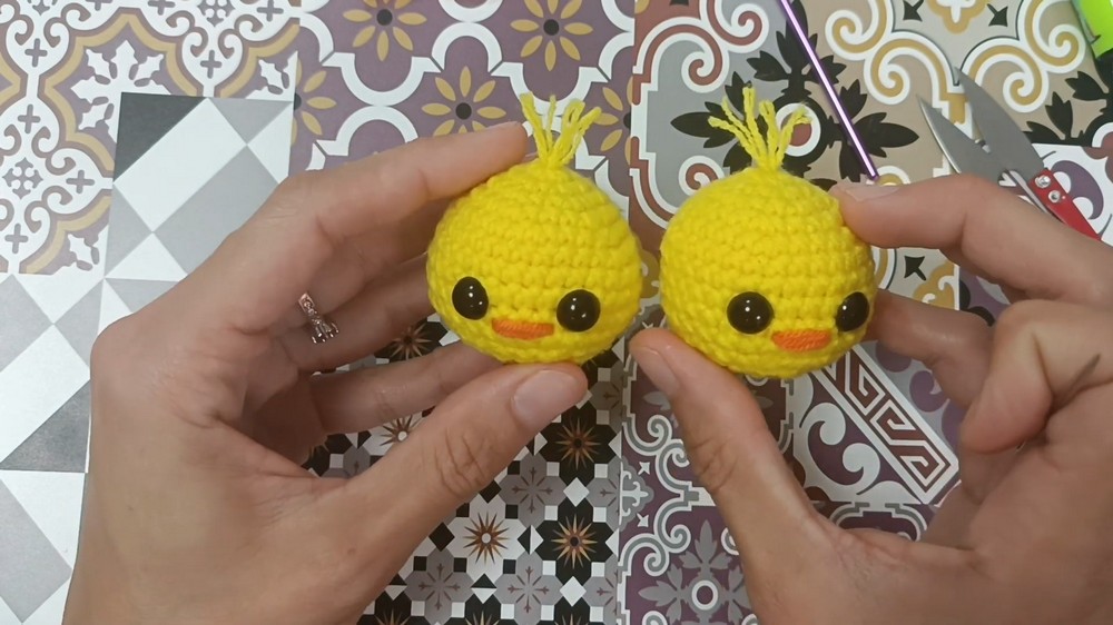 Crochet Chick Keychain