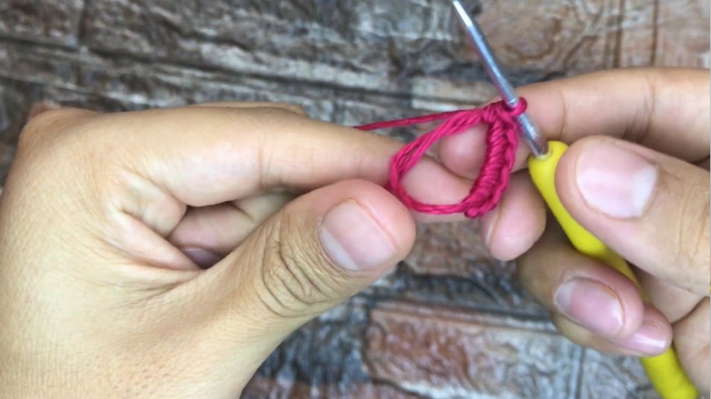 Crochet Heart Teddy Bear Keychains
