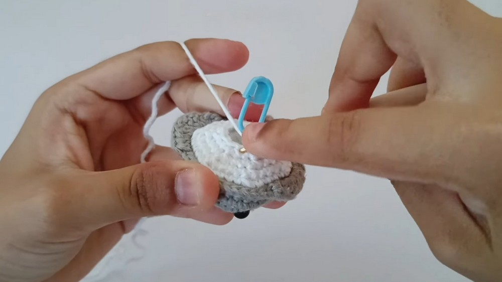 Crochet Whale Keychain