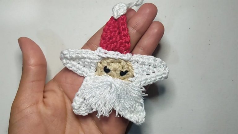 Crochet Christmas Santa Star