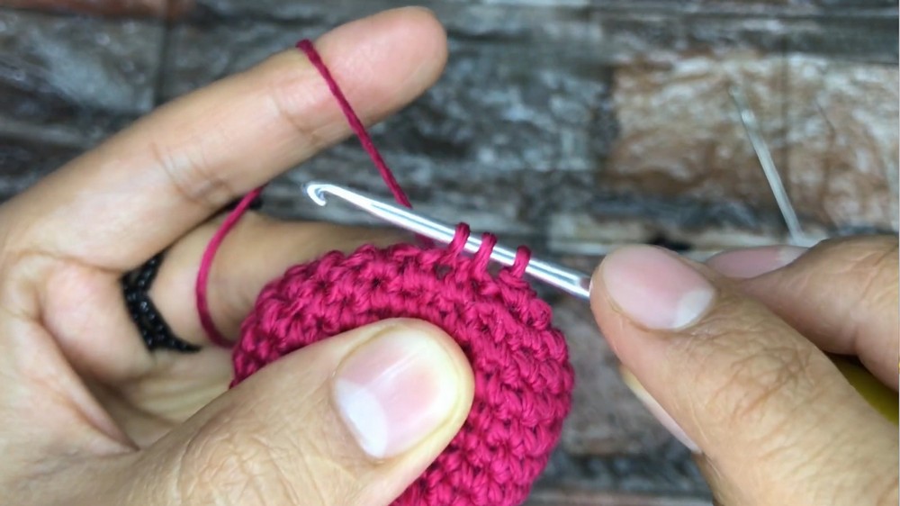 Crochet Heart Teddy Bear Keychains