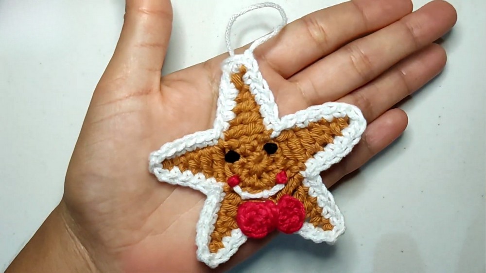 Crochet Christmas Star Face