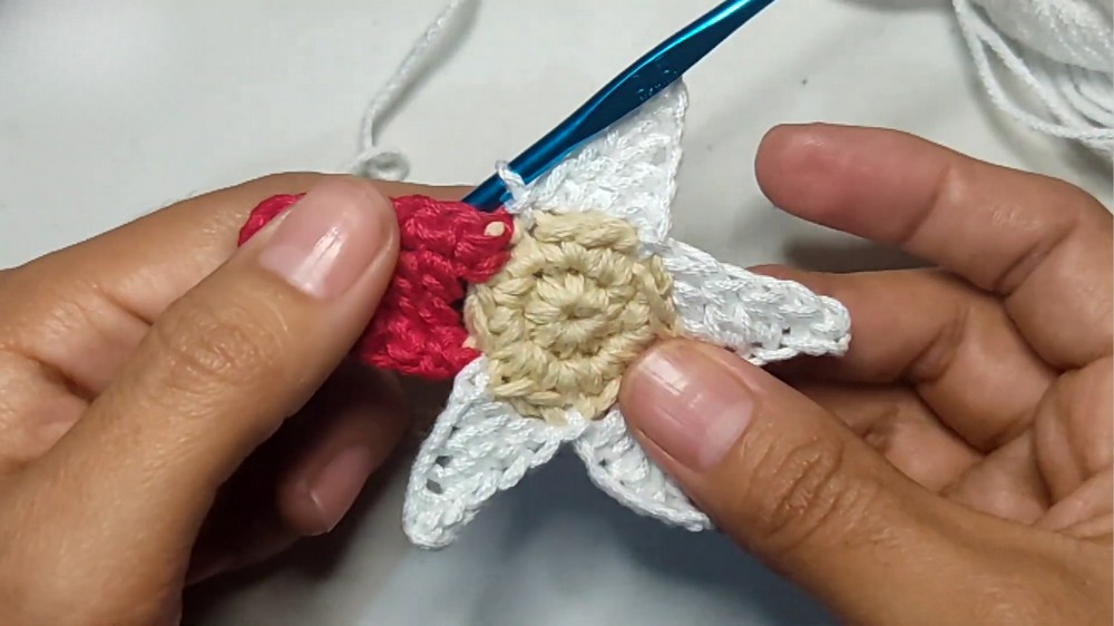 Crochet Christmas Santa Star