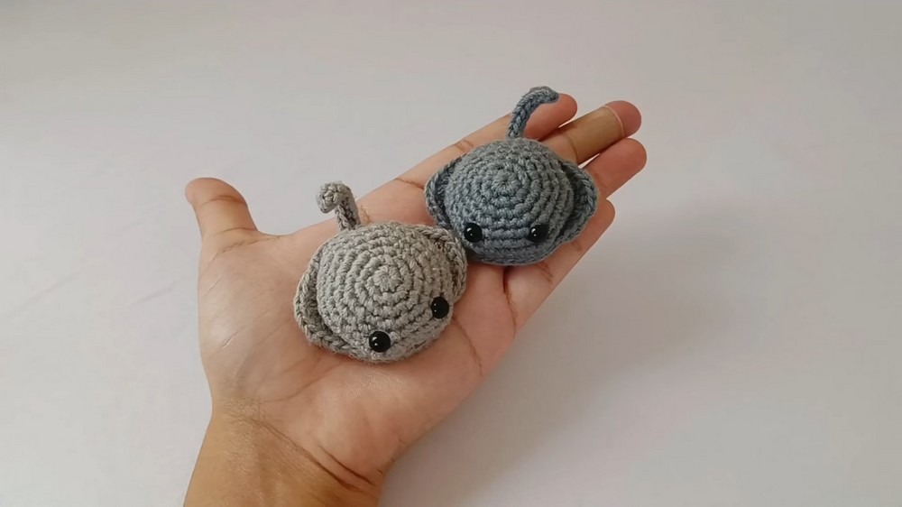 Crochet Whale Keychain