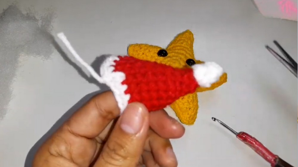 Crochet Christmas Star Hat