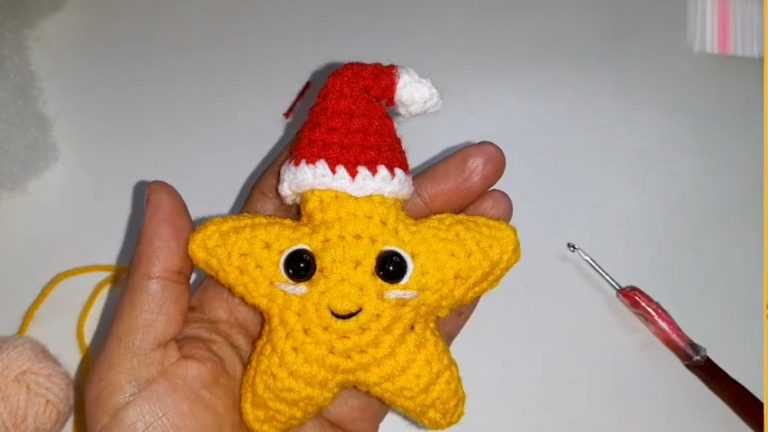 Crochet Christmas Star Hat