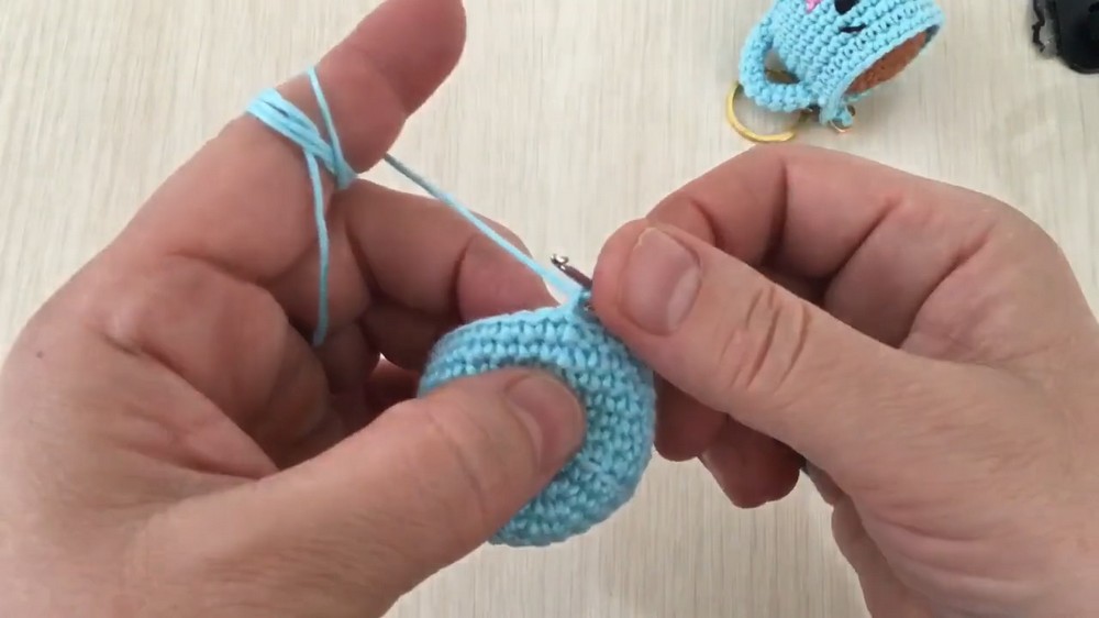 Crochet Knitted Cup Keychain