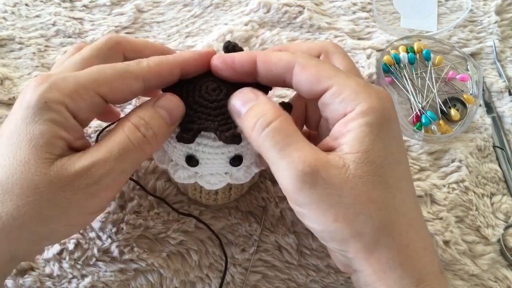 Crochet Bunny Cupcake