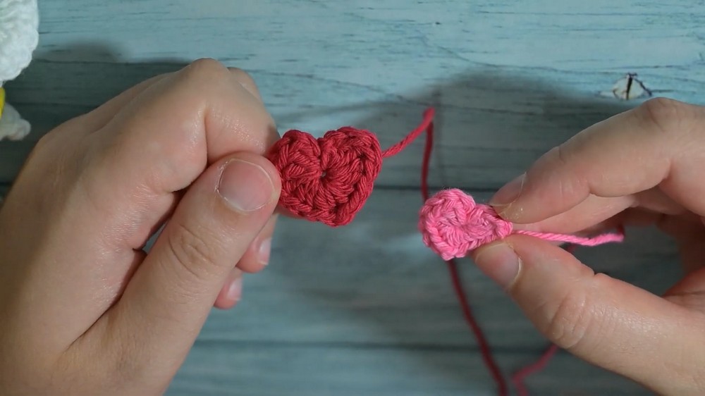 Crochet Ice Cream Heart Bouquet