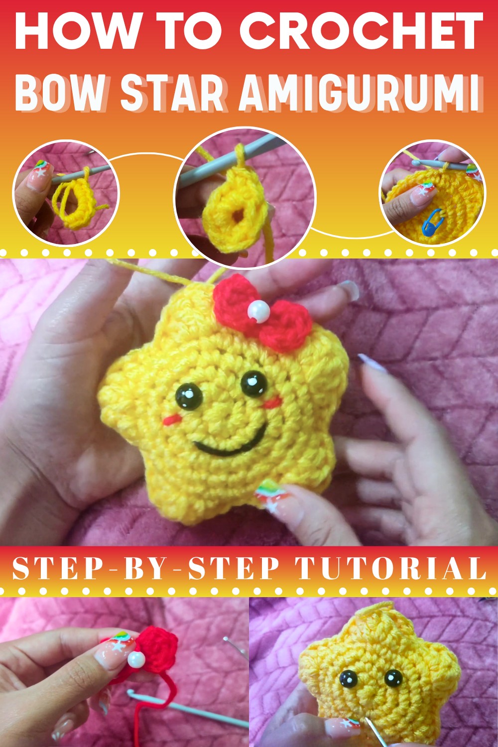 Crochet Bow Star Amigurumi
