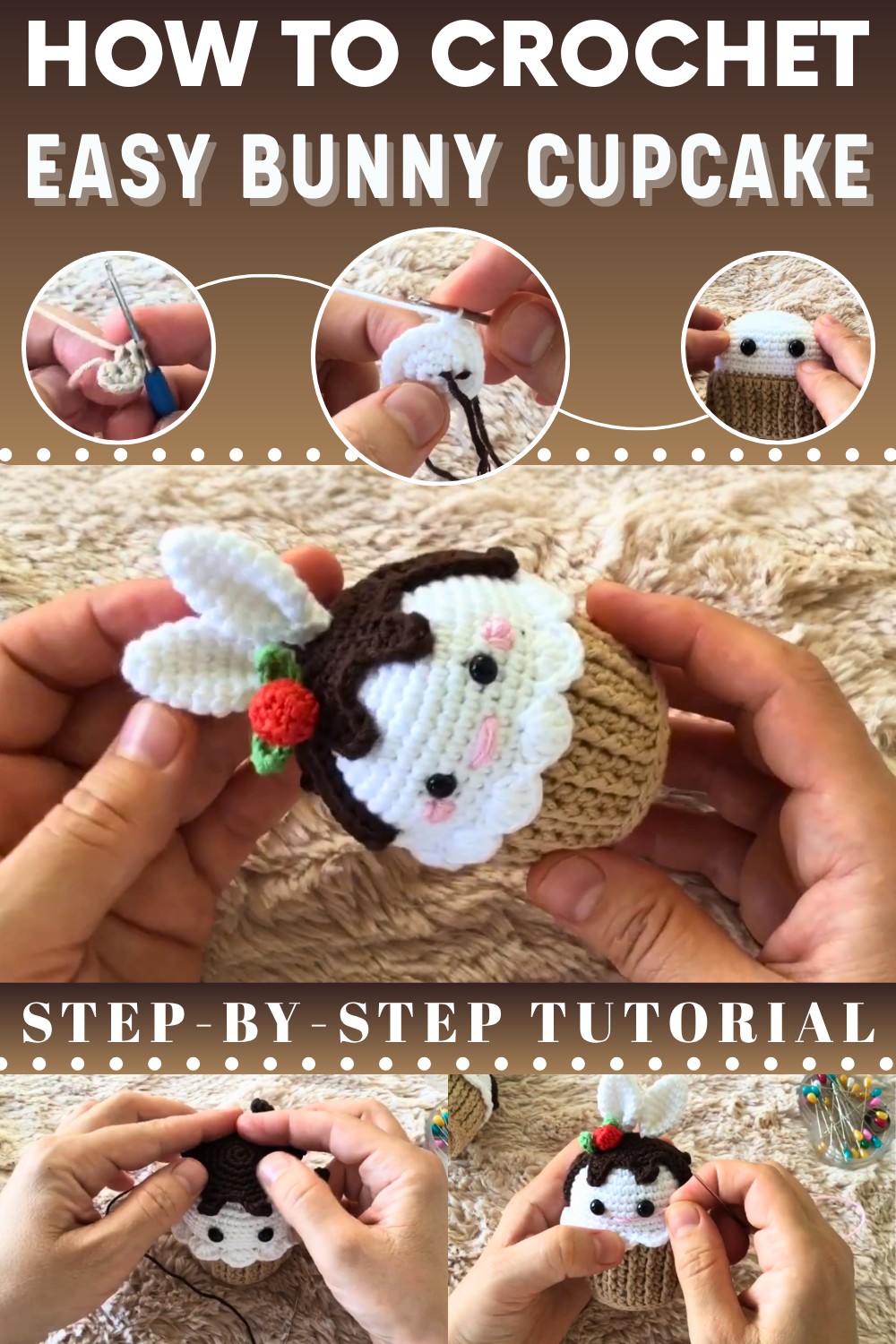 Crochet Bunny Cupcake