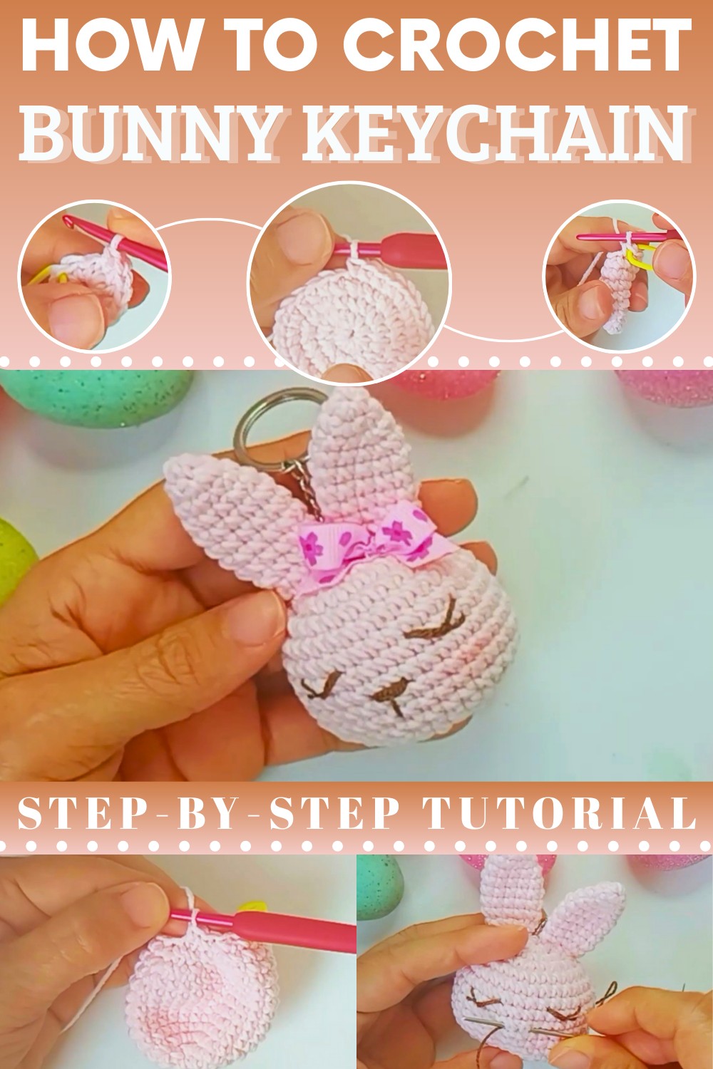 Crochet Bunny Keychain