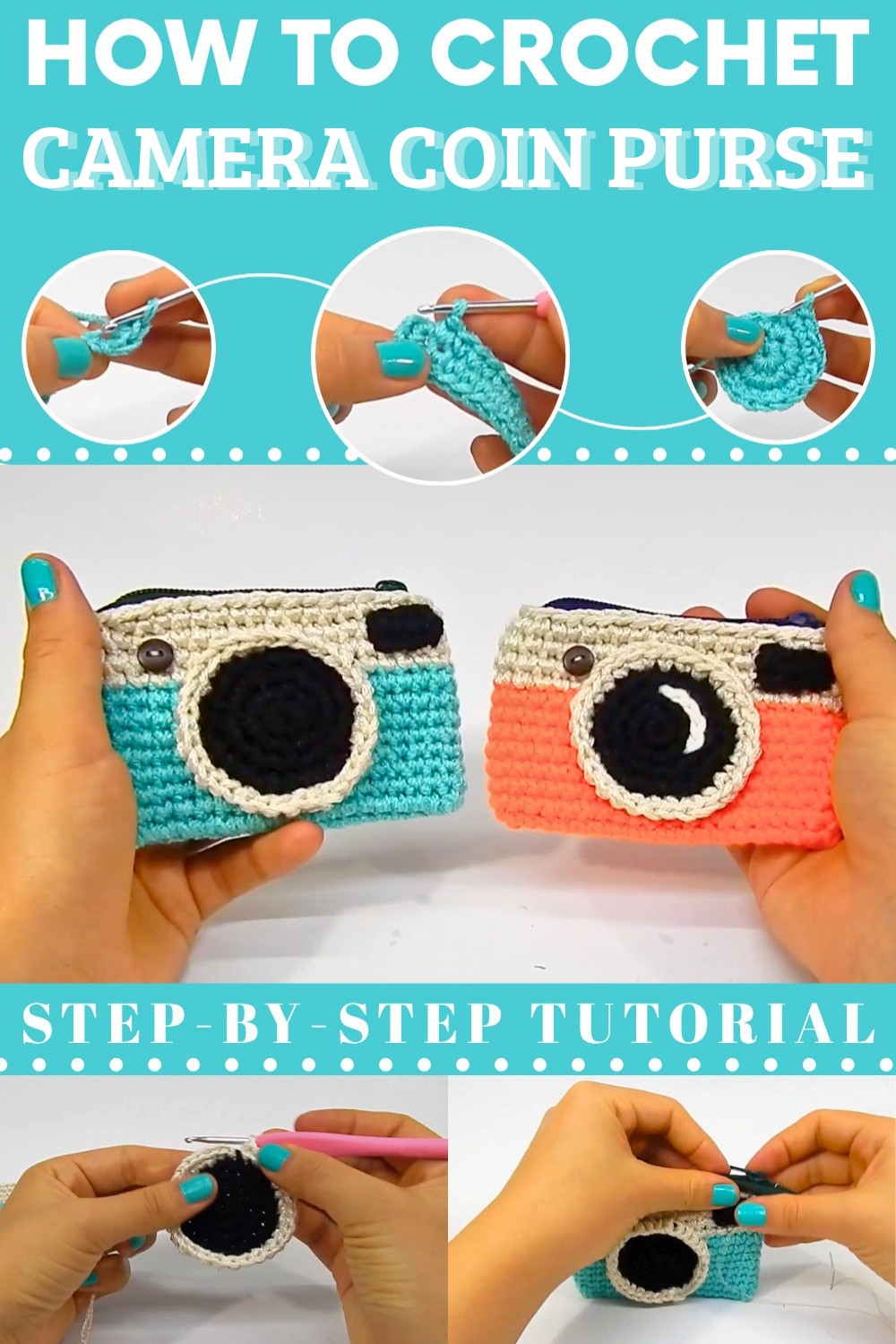 Crochet Camera Coin Purse