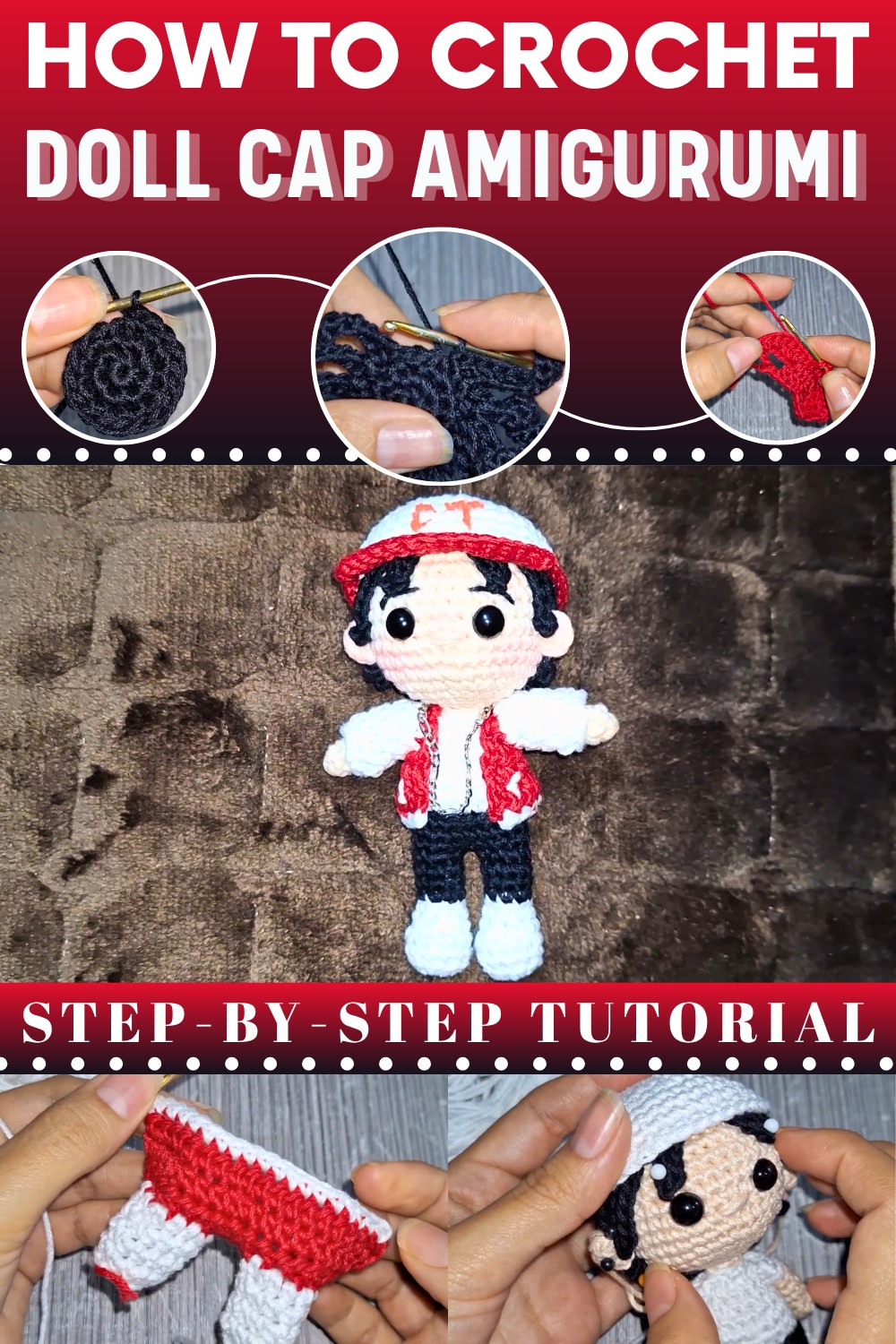 Crochet Doll Cap Amigurumi