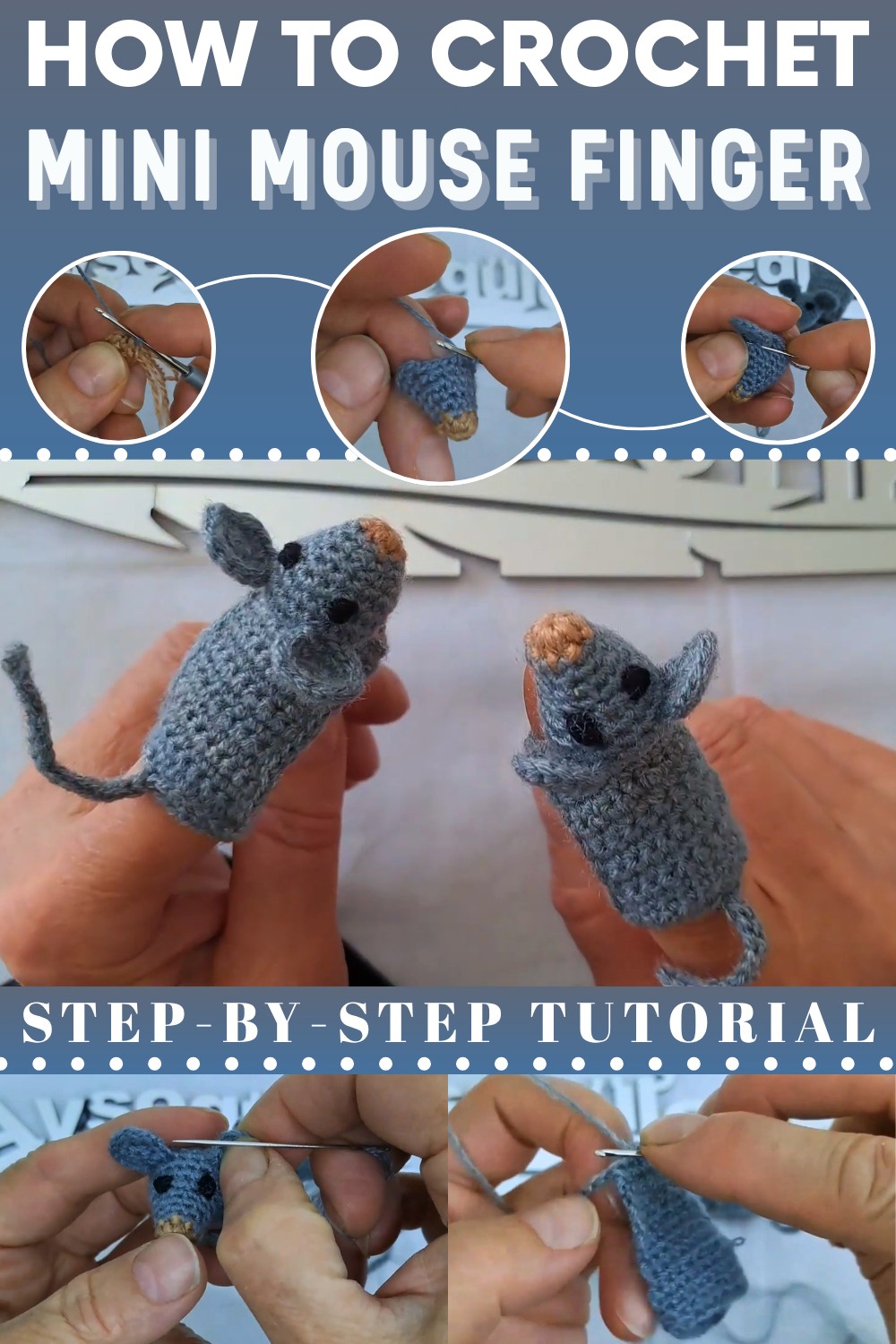 Crochet Mini Mouse Finger