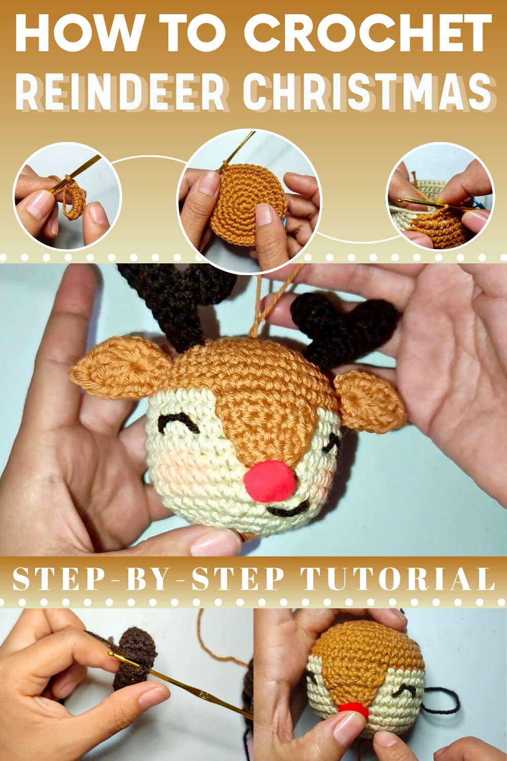 Crochet Reindeer Christmas