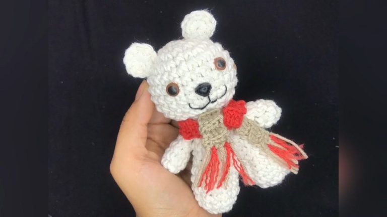 Crochet Teddy Bear Scarf