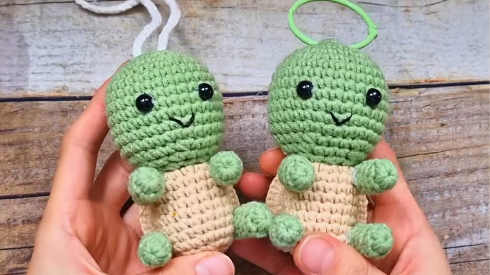 Crochet Turtle Keychain