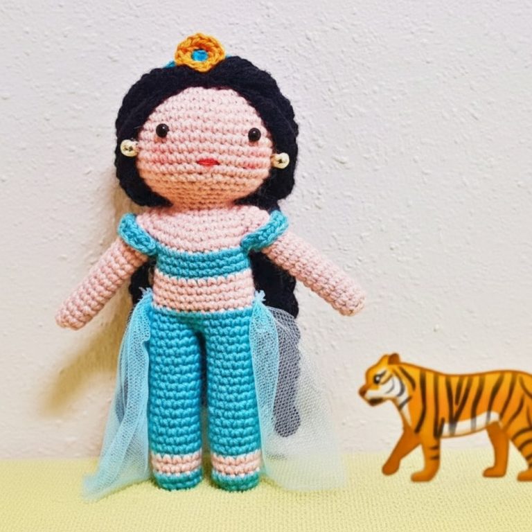 Whimsical crochet Princess Jasmine pattern That Steals Hearts
