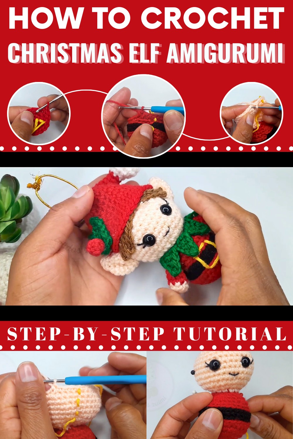 Crochet Christmas Elf Amigurumi