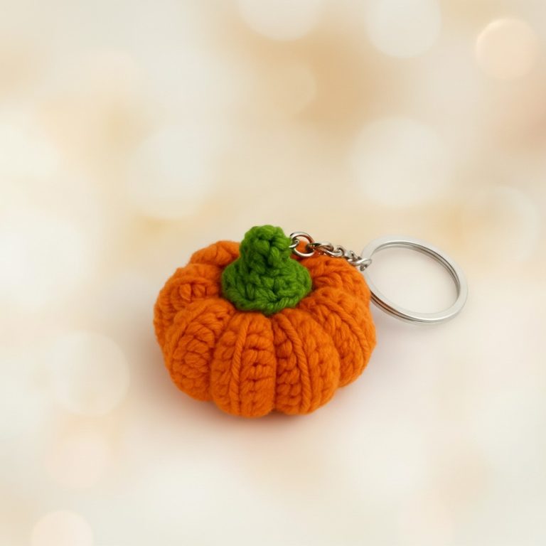 Mini Crochet Pumpkin Keychain Pattern With Big Seasonal Charm