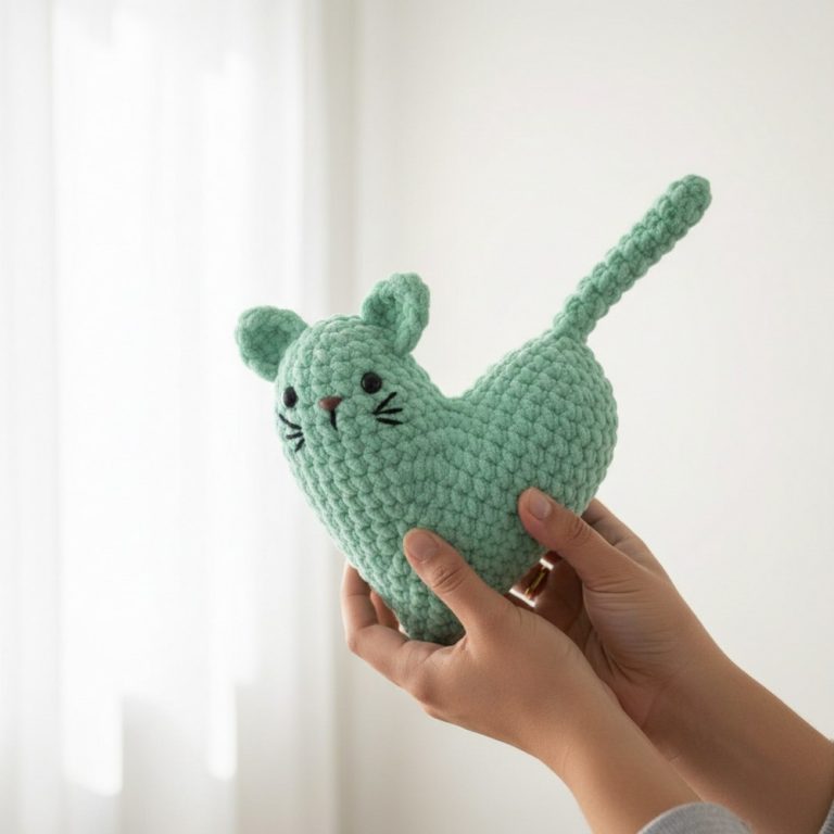 Lovable Crochet Heart Cat Pattern Perfect for Gifts & Décor