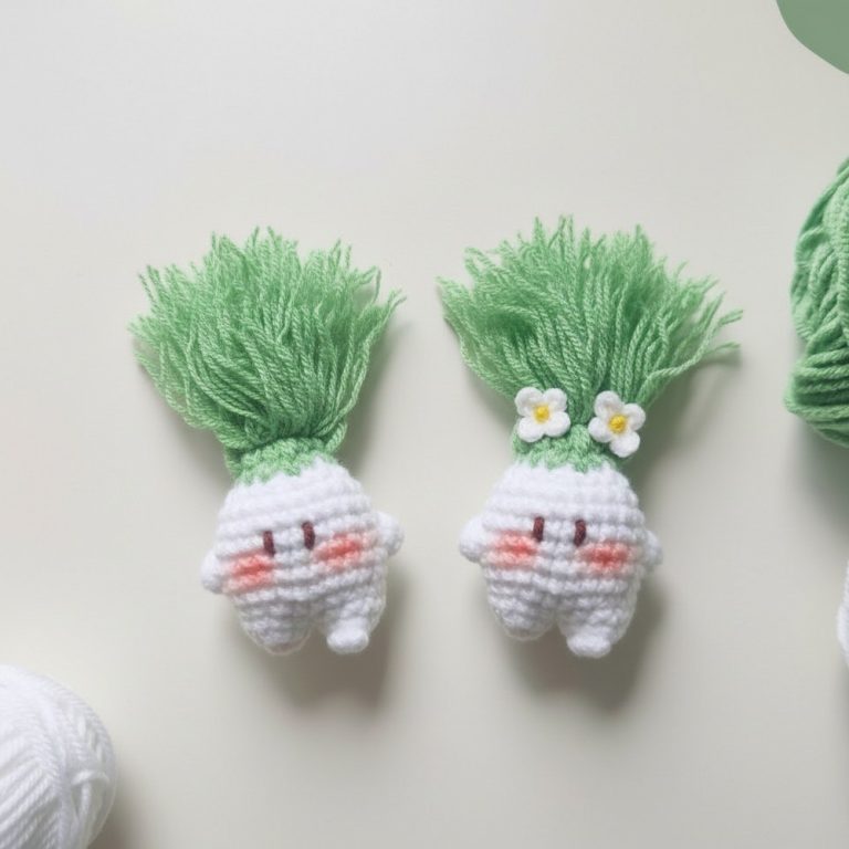 Super Crochet Radish with Hair Pattern That's Fun & Fluffy
