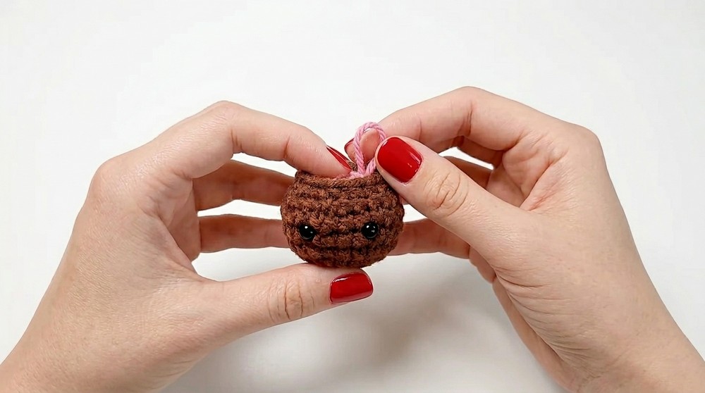 Kawaii cherry keychain crochetedamigurumi 5