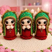 10cm Crochet Amigurumi Virgin Mary 🙏 Ideal for a bouquet or car decoration 10