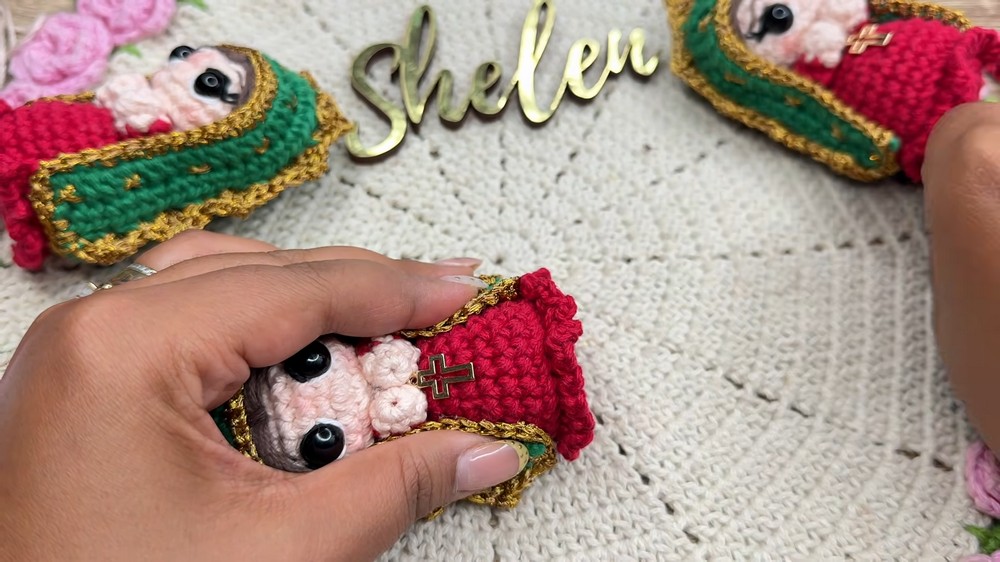 10cm Crochet Amigurumi Virgin Mary 🙏 Ideal for a bouquet or car decoration 6