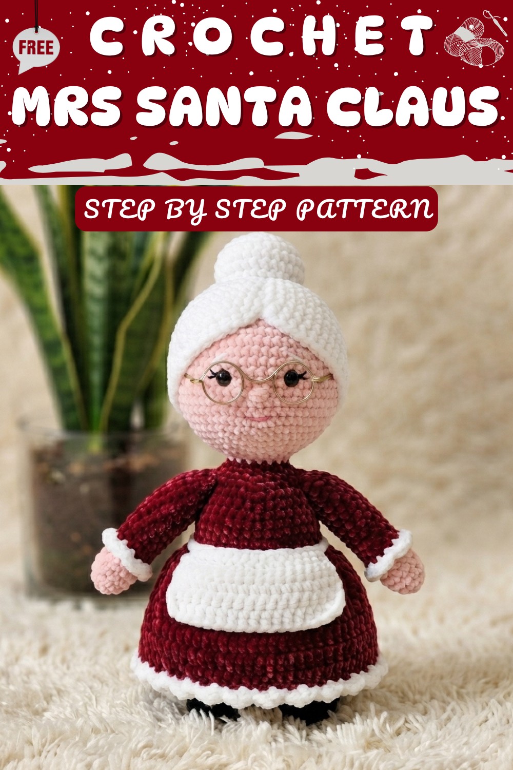 AMIGURUMI MRS CLAUS 9