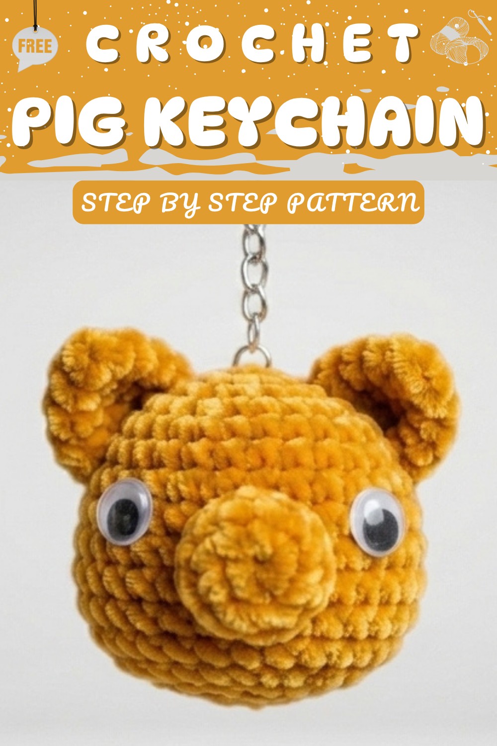 AMIGURUMI PIG KEYCHAIN 10