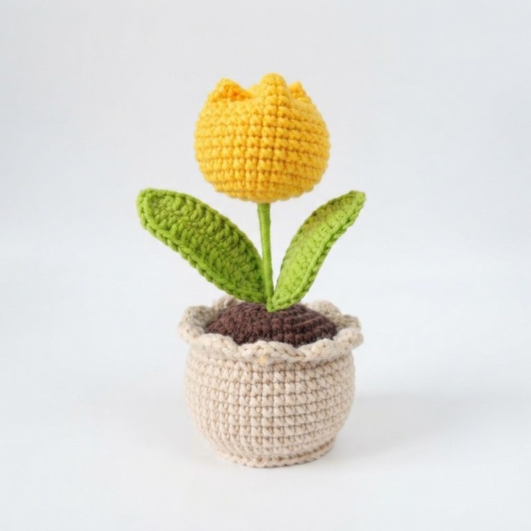 Beautiful Crochet TULIP POT with EASY Pattern (1)