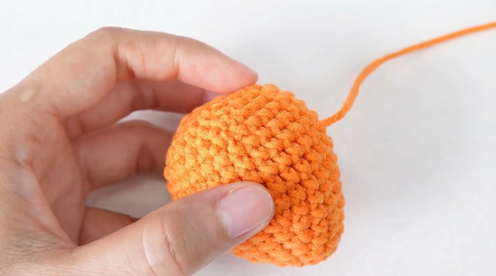 Crochet Carrot Keychain Step by Step (6)