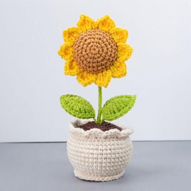 Crochet Flower Pot (8)