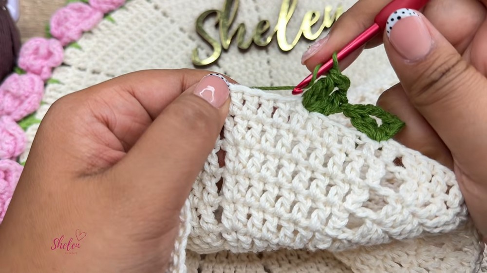 Crochet Mini Tulip Bouquet Rug 🌷 Step-by-Step Tutorial 30 cm (8)