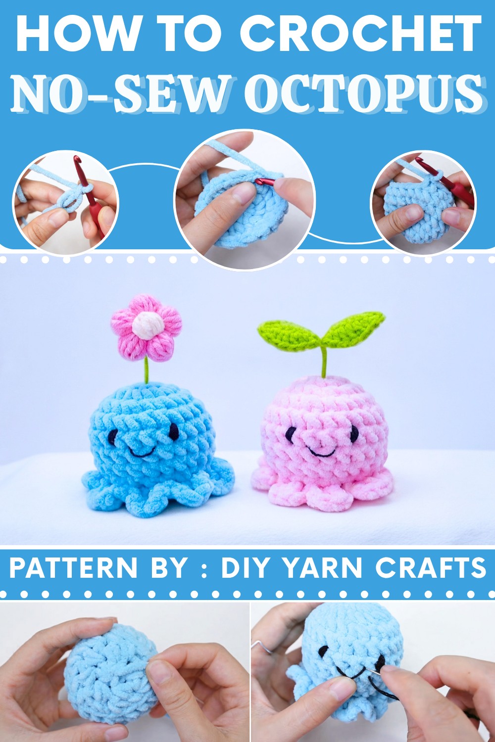 Crochet NO-SEW Octopus Tutorial (9)