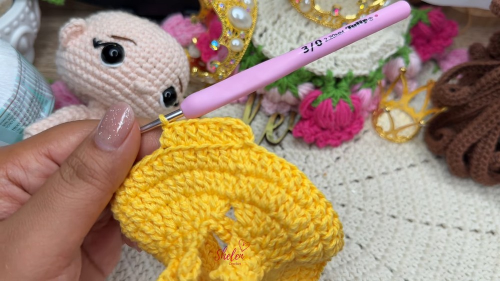 Crochet Princess Belle 🪡 Easy and beautiful step-by-step amigurumi 6