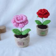 Crochet ROSE POT Pattern (1)