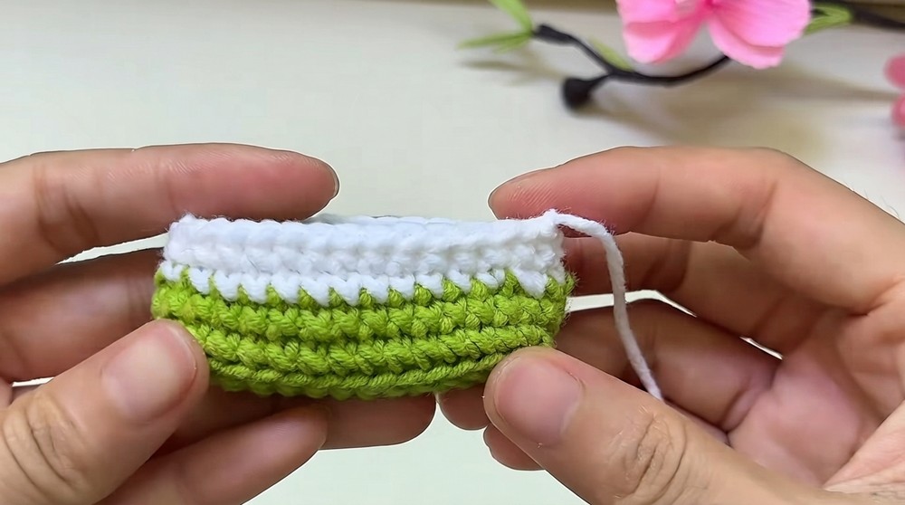 Crochet Watermelon keychain amigurumi (2)
